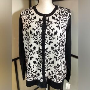 NEW Charter Club shiny flocking cardigan. Size 2X.
